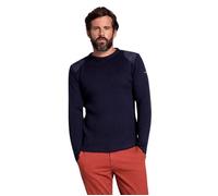 ARMOR-LUX Pull Binic homme col rond bleu - pull marin laine/acrylique, empiècements toile XXXL