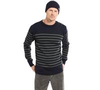 Armor Lux Pull Marin à Boutons en Ivoire végétal PAIMPOL