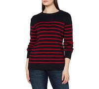 Armor Lux Pull Marin rayé Briac - Laine mérinos Rich Navy/Braise L