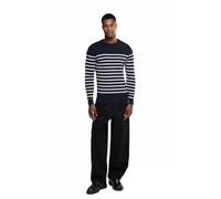 Armor Lux Pull Marin Homme, GOULENEZ, en Laine Mérinos, Coupe Confort