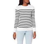 Armor Lux Pull Marin rayé Briac - Laine mérinos Nature/Rich Navy 4XL