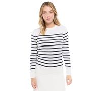 Armor Lux Pull Marin rayé Briac - Laine mérinos Nature/Rich Navy M