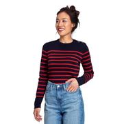 Armor Lux Pull Marin rayé Briac - Laine mérinos Rich Navy/Braise S