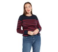 Armor Lux Pull Marin rayé Groix - Coton Rich Navy/Braise XS