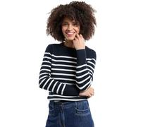 Armor Lux Pull Marin rayé Groix - Coton Rich Navy/Milk XS