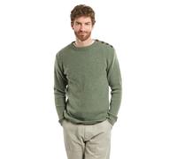 Armor Lux Pull Marin uni avec Boutons en Lambswool Heritage