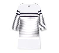 Armor Lux Rayée Robe décontractée, Blanc/Seal, M Femme