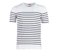 Armor-Lux Marinière Etel 100% coton léger manches courtes col arrondi Homme XXL Blanc