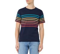 Armor Lux T- Shirt Rayé Placé, Marine Deep/Multicol e24, S Homme