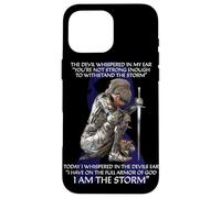 Armor of God Warrior Téléphone de Sensibilisation au Cancer du côlon chrétien Coque pour iPhone 16 Pro Max