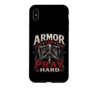 Armor Up Pray Hard Christian Warrior Knight Faith Coque pour iPhone XS Max