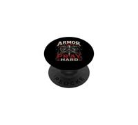 Armor Up Pray Hard Christian Warrior Knight Faith PopSockets PopGrip Adhésif
