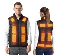 Armorget Gilet Chauffant, Réglage de la Température à 3 Niveaux avec 13 Zones de Chauffage, Gilet Chauffant Rechargeable par USB, Veste Chauffante Lavable Pour L'extérieur XS Noir(Piles Exclues)
