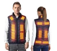 Armorget Gilet Chauffant, Réglage de la Température à 3 Niveaux avec 13 Zones de Chauffage, Gilet Chauffant Rechargeable par USB, Veste Chauffante Lavable Pour L'extérieur M Bleu(Piles Exclues)