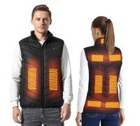 Armorget Gilet Chauffant, Réglage de la Température à 3 Niveaux avec 9 Zones de Chauffage, Gilet Chauffant Rechargeable par USB, Veste Chauffante Lavable Pour L'extérieur 3XL Noir(Piles Exclues)