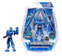 Armorsaurs : TJ, Pilote de Tricératops - Figurine de 9,5 cm avec Armure Interchangeable et Accessoire Transformable - Dès 6 Ans
