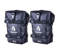 ARMOURAIN Paire de Sacoches Latérales Moto Crash Bar, Sacoches Cavalières pour Moto Sac de Selle de Motocyclette 6Lx2 Sac de Pare Chocs Vélos avec Bandoulière pour Motos Enduro Velo Noir 2 PCS