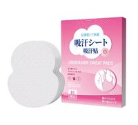 Armpit Sweat Pads, Self Adhesive Armpit Sticker, 3.74x5.04 Inches 10 Invisible, Thin Breathable Absorbent Dress for Odor Control, Antiperspirant, Adults, Travel