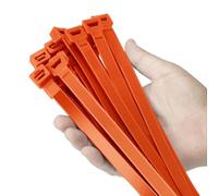 Armpow Lot de 100 attaches éclair orange de 30,5 cm, 113,4 kg - Attaches en plastique robuste ultra exclusives - Grands serre-câbles extra longs - Pour intérieur et extérieur - Résistant aux UV