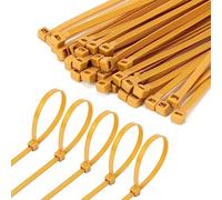 Armpow Lot de 1000 attaches à glissière dorées de 15,2 cm, 8,2 kg - Attaches de câble petites à moyennes en nylon PA66 résistant aux UV pour une utilisation en intérieur et en extérieur - Idéal pour