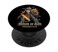 Armure complète de Dieu, Hommes, vers de la Bible catholique PopSockets PopGrip Adhésif