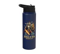 Armure complète de Dieu, hommes, vers de la Bible catholique Stainless Steel Insulated Water Bottle