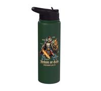 Armure complète de Dieu, hommes, vers de la Bible catholique Stainless Steel Insulated Water Bottle