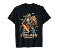 Armure complète de Dieu, Hommes, vers de la Bible catholique T-Shirt