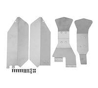 Armure de châssis RC Bouclier de Protection Durable en Acier Inoxydable pour Traxxas Slash 4WD Short Truck Argent Ensemble de 4 pièces avec vis et écrous