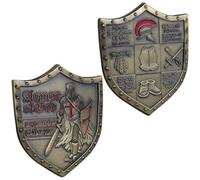 Armure De Dieu Eph 6: 13-17 Challenge Coin Shield of Knight Templar Christ Soldiers Crusader Challenge Colle