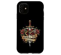 Armure de Dieu Tatouage Épée Broadsword Serpent Christian Ephesians 6 Coque pour iPhone 11