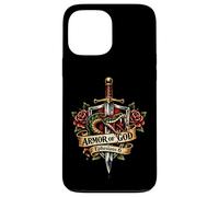 Armure de Dieu Tatouage Épée Broadsword Serpent Christian Ephesians 6 Coque pour iPhone 13 Pro Max