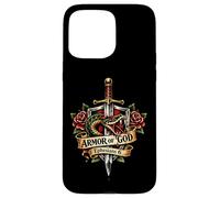 Armure de Dieu Tatouage Épée Broadsword Serpent Christian Ephesians 6 Coque pour iPhone 15 Pro Max