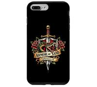 Armure de Dieu Tatouage Épée Broadsword Serpent Christian Ephesians 6 Coque pour iPhone 7 Plus/8 Plus