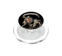 Armure de la Bible des Hommes chrétiens La Foi conquiert Le Mal Templier Chevalier PopSockets PopGrip pour MagSafe