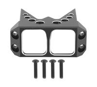 Armure de protection de servo de direction en alliage d'aluminium SOA, armure de protection de servo RC, housse de protection usinée CNC pour 1/10 RC Crawler Cheeter Rig Rock (Noire)