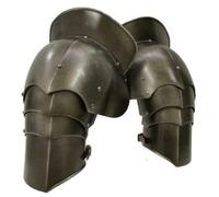 Armure médiévale épaulières chevalier larp guerrier paire d'espauliers romain gothique combat épaule garde spallière jeu de rôle costume Halloween, Noir , taille unique