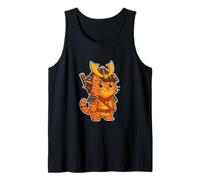 Armure orange du chat samouraï Débardeur
