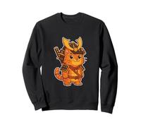 Armure orange du chat samouraï Sweatshirt