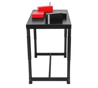 Armwrestling Table de combat Noir Rouge 1T | Table d'appui pour bras - Noir et rouge - 26 kg - En acier - Avec coussinets de coude - Poignées de fitness - Table de combat