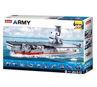 Sluban-Army-10 in 1 Aircraft Carrier(Gift Box Packing) 361pcs, M38-B0662, Multicolore