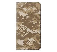 Army Desert Tan Coyote Camo Camouflage Etui Flip Housse Cuir pour iPhone 17