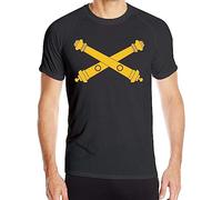 Army Field Artillery Men's Quick-Dry Moisture Wicking Crew Neck T-Shirt Daily Short Sleeve Shirt Manches Courtes(3X-Large)