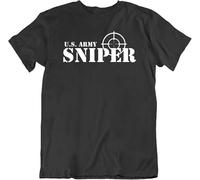 Army Sniper T Shirt Mens Tee American Military Special Force Gift Colour Hemden(Large)