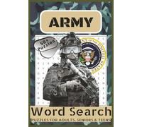 Army Word Search Book: Word Puzzles with Easy to Read Print about Armed Forces, Military, Soldiers, and More | 6x9 inches, 110 pages | 50+ Puzzles ... Gifts for Vacations, Holidays and Relaxation