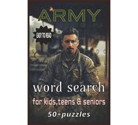 ARMY WORD SEARCH: easy to read print about military vehicles, navy force, air force and more. Gift for vacations, holidays and free times
