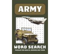 Army Word Search Puzzle Book: 50 Puzzles with Easy to Read Print about Military, War and More | 6x9 inches, 77 pages | Great Gift for Veterans, Holidays, Anniversaries and Relaxation