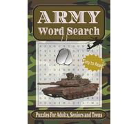 Army Word Search Puzzle Book: About the Army, Military, Armed Services, and More | Easy to Read Print | 6x9 inches, 110 pages | 50+ Puzzles … Gift For Vacations, Holidays and Wait Times