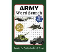 Army Word Search Puzzle Book: Word Searches about Army, Military , Air Force and More, 6x9 ,110 pages, Easy to Read Print, Solutions Included, Gift ... Holidays, Birthday and Relaxation Times
