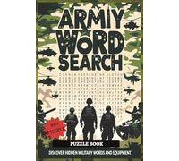 Army Word Search Puzzle Book: Word Searches with Easy to Read Print about Army, military, and more | 6x9 inches, 105 pages | 80+ Puzzle, suitable for ... Brain and for puzzle lover | perfect Gift